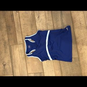 Workout tank with built in bra